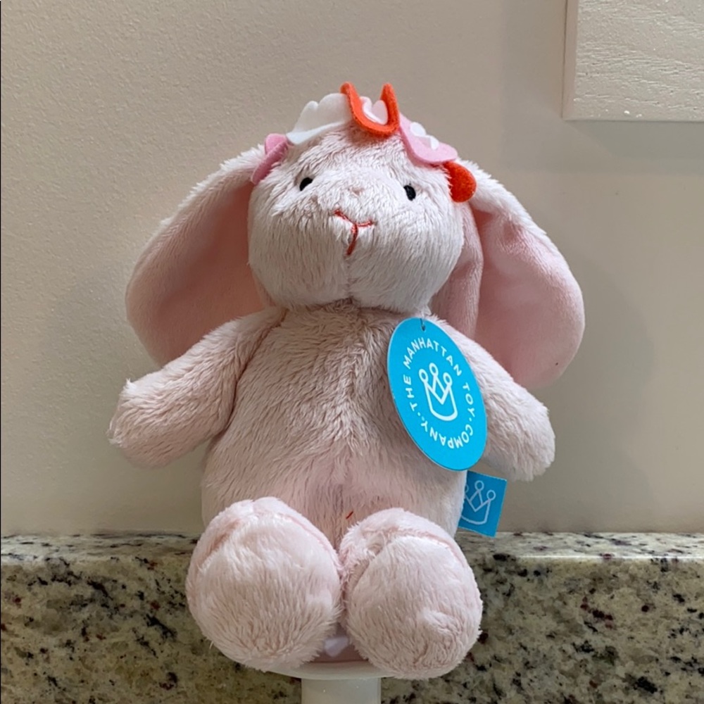 Pink bunny stuffed toy